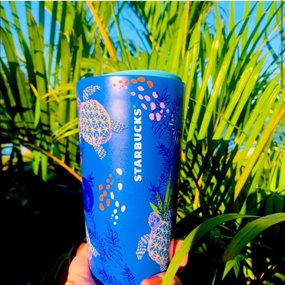 Starbucks Hawaii Exclusive Ocean Turtle Sea Life Ceramic Tumbler - Picture 6 of 8